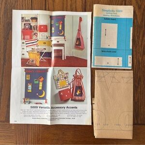 Simplicity Sewing Decorator Pattern 5889 Versatile Accessory Accents 1970s Vtg